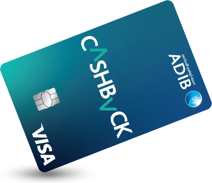 ADIB Cashback Visa Covered Card card, as shown by Abu Dhabi Islamic Bank
