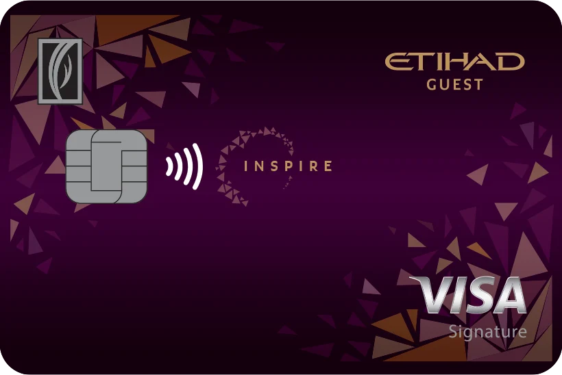 Emirates NBD Etihad Guest Visa Inspire card, as shown by Emirates NBD