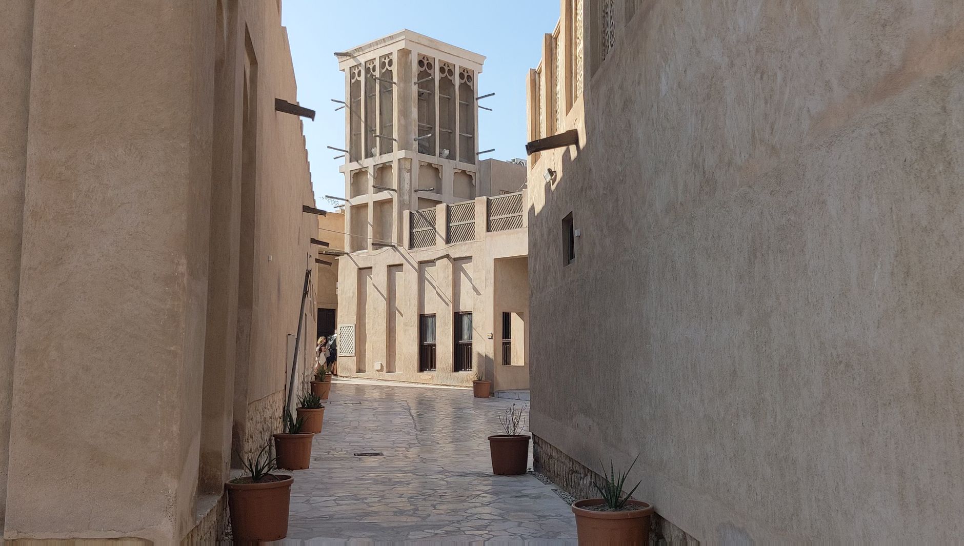Wind-tower architecture in Dubai's historic district