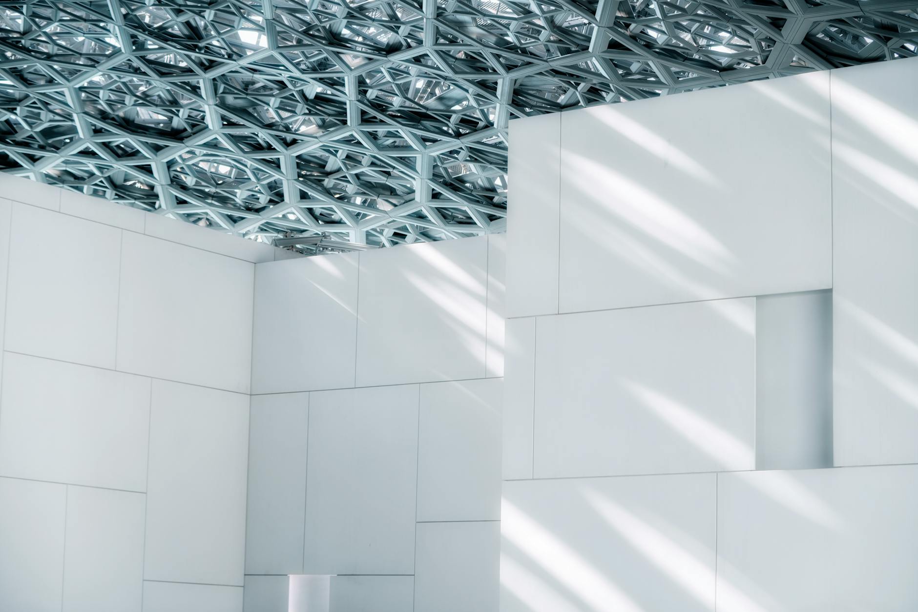 Modern geometric Abu Dhabi architectural facade