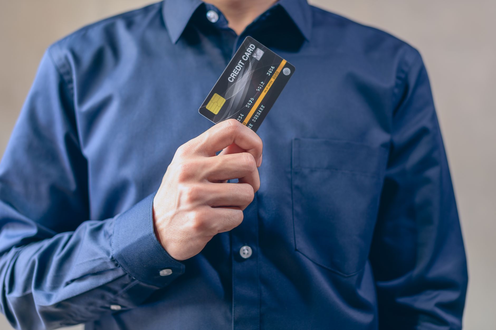 Premium payment card close-up